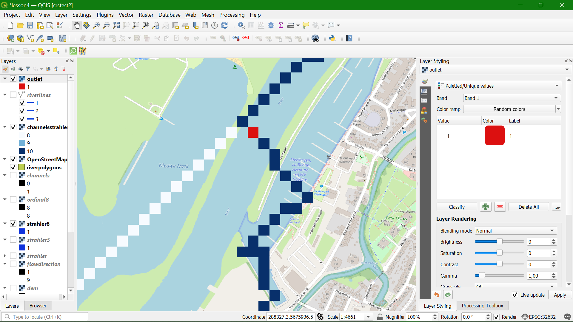 Tutorial Stream And Catchment Delineation Using PCRaster In QGIS Define Outflow Point